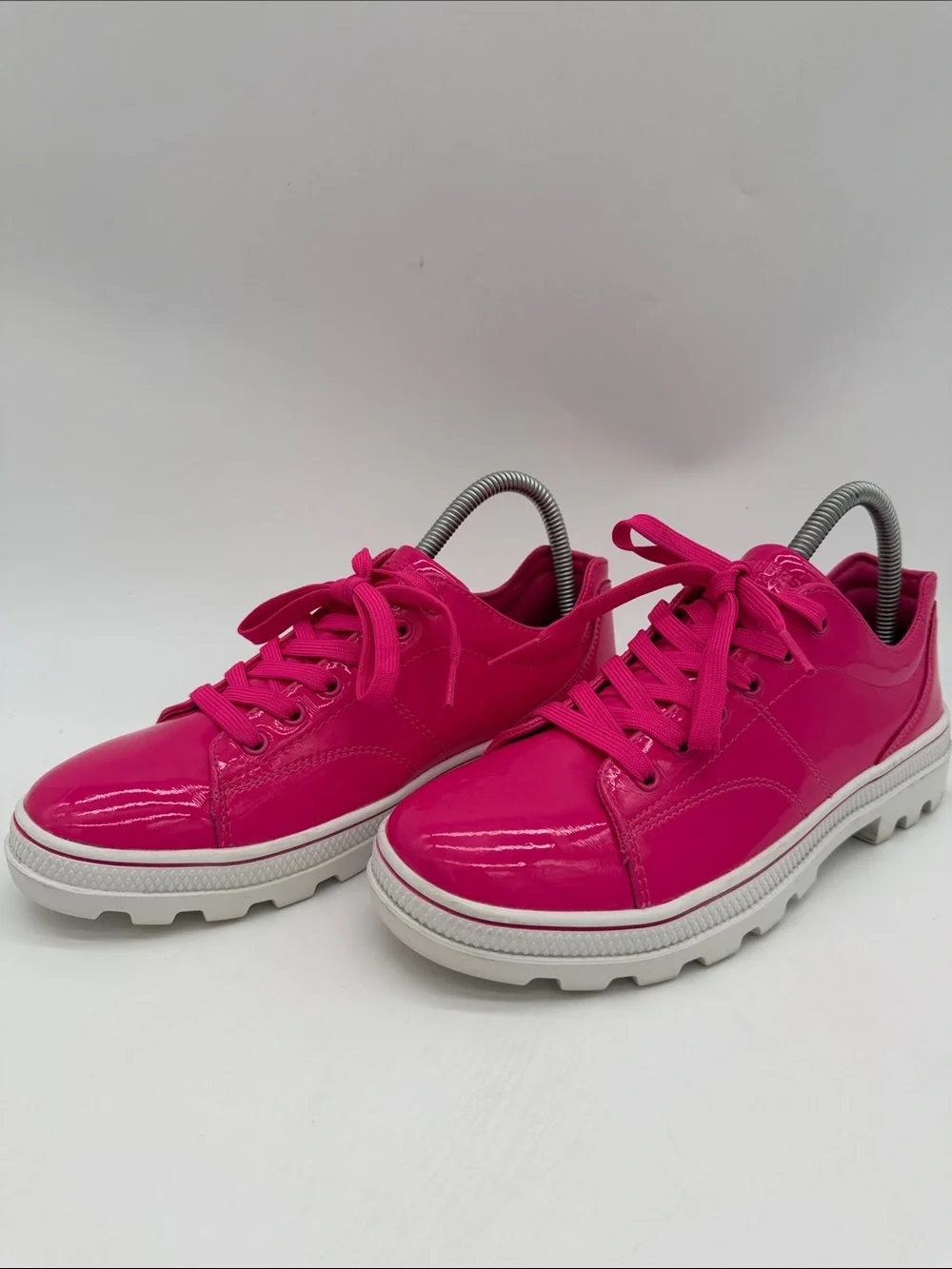 Skechers Women's 155201 Hot Pink Patent Roadies 90sBBY Casual Shoes Size 7.5